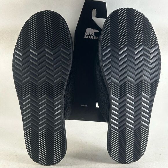 Sorel Go Mail Run Womens Faux Fur Slippers Black Size 9 - Picture 6 of 7